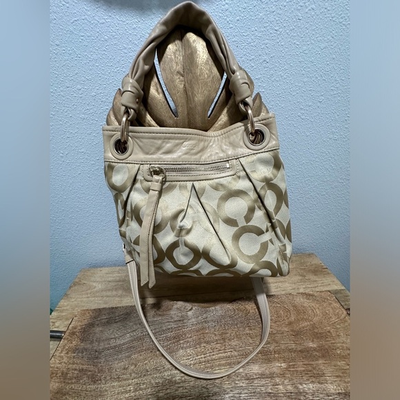 Coach Parker Op Art Shoulder Bag with Crossbody Strap - Picture 1 of 9